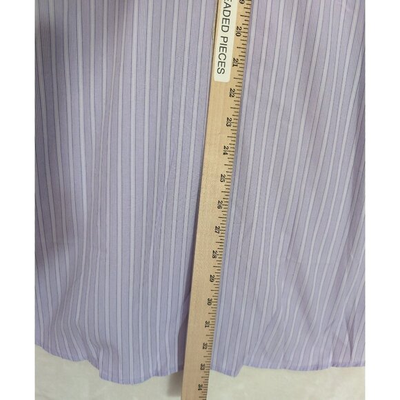 Calvin Klein Shirt Mens XL Purple‎ Stripe Button Up Long Sleeve Business Casual - Picture 13 of 13